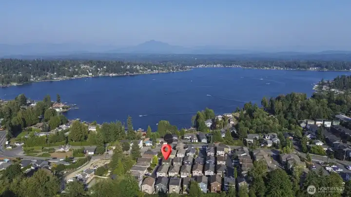Showing the location of the home with relation to the lake