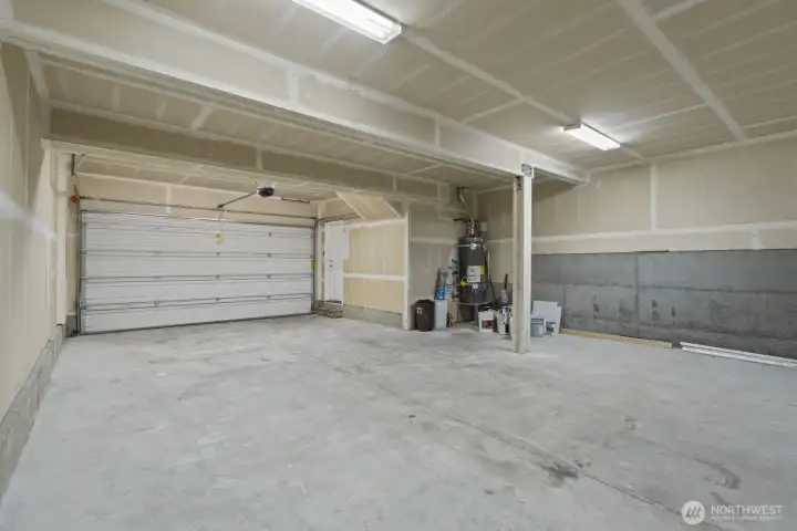 Spacious garage can actually fit more than 2 cars