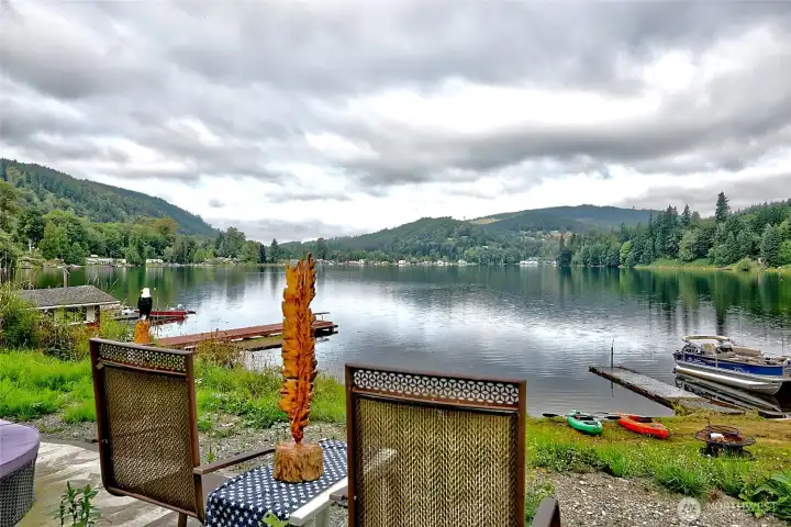 Sit down and enjoy the scenery - lake & foothills