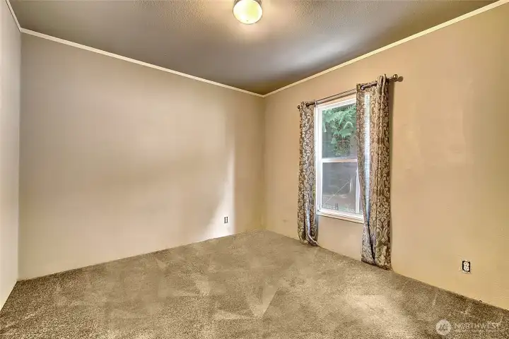 Main home guest bedroom with new carpet installed