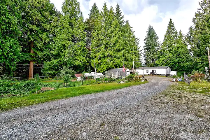 Property driveway to main home