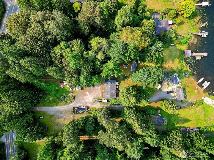 Aerial view of property