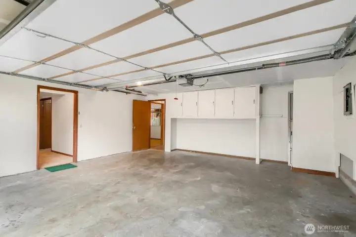A true 2 car garage.