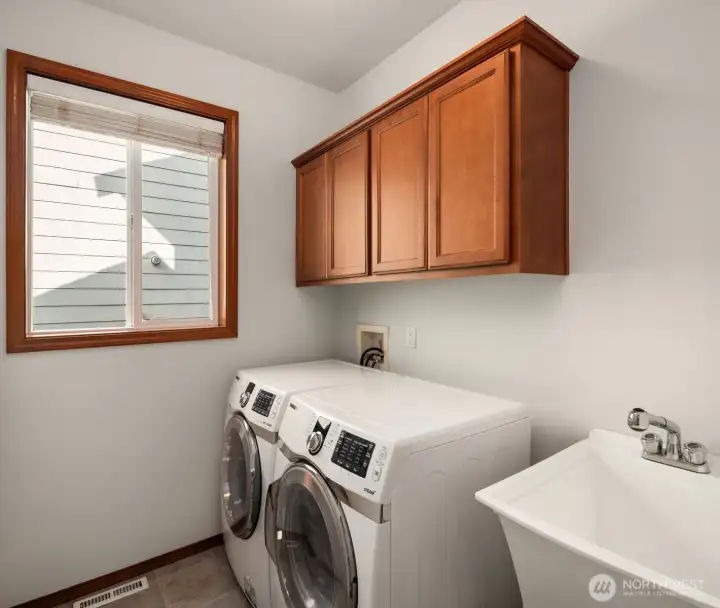 Laundry room is right by the main level bedroom, you could possibly add a shower here!