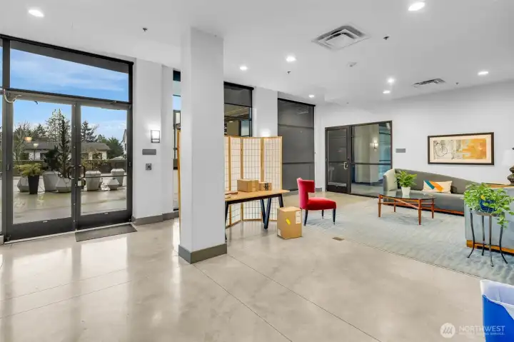 Mail & Package room - community terrace and fitness center entry