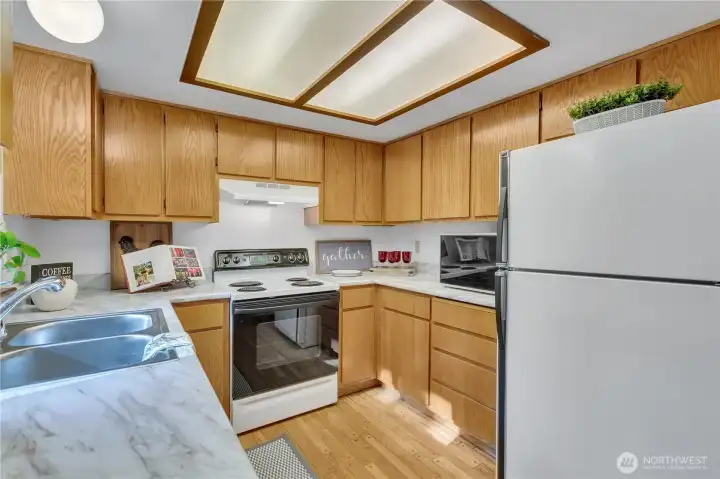 Updated and charming kitchen