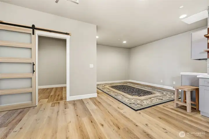 Office/den in the basement as well as flex space