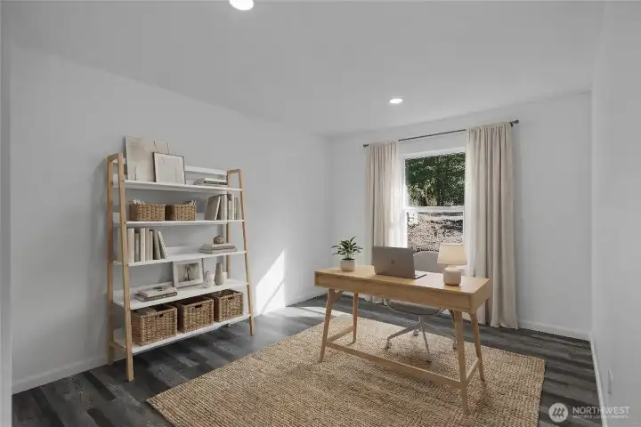 Virtually staged third bedroom.