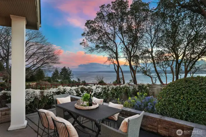 A unique piece of real estate with gorgeous views of the sound and mountains