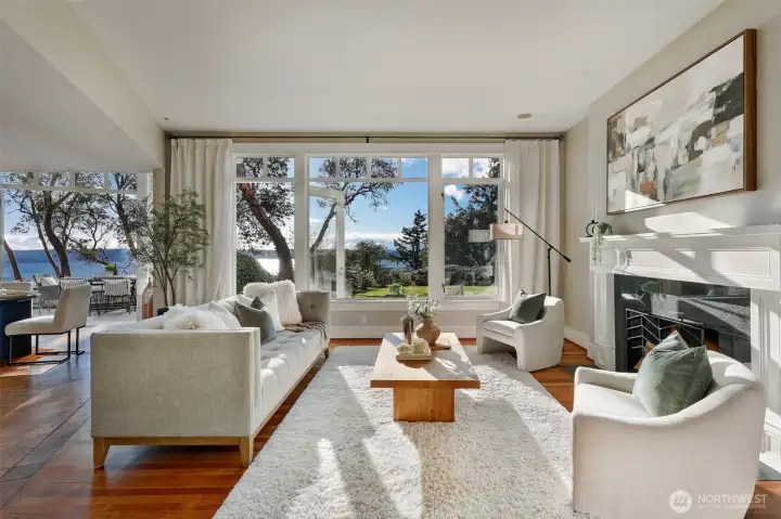 The living room is just the beginning of where you can take in the views