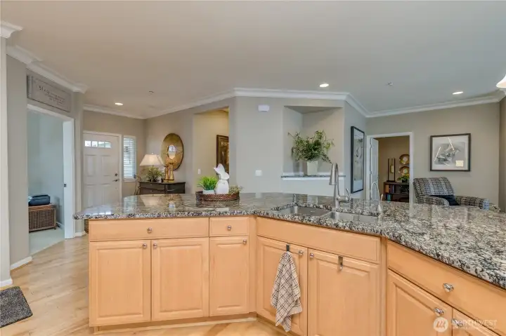 Expansive sightlines throughout the main level emphasize the home's airy, open feel, perfect for modern living