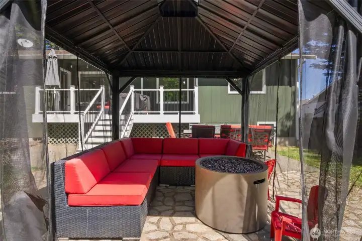 Relax in your covered outdoor Gazebo