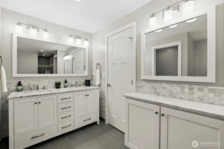 Mozaic Tile in all Bathrooms