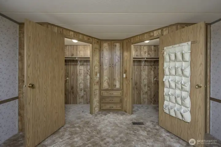 Primary Bedroom with lots of closet space.