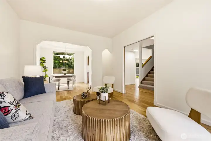 Living room view showcasing flexible gathering space, natural light, and the practical layout of the main level. Living room view showcasing flexible gathering space, natural light, and the practical layout of the main level.