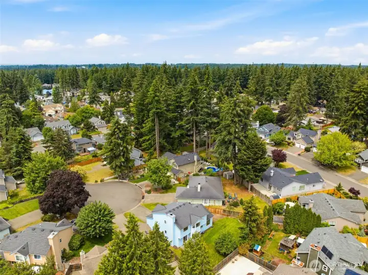 Expanded aerial perspective providing context for the property's location within one of Covington's established neighborhoods. Expanded aerial perspective providing context for the property's location within one of Covington's established neighborhoods.