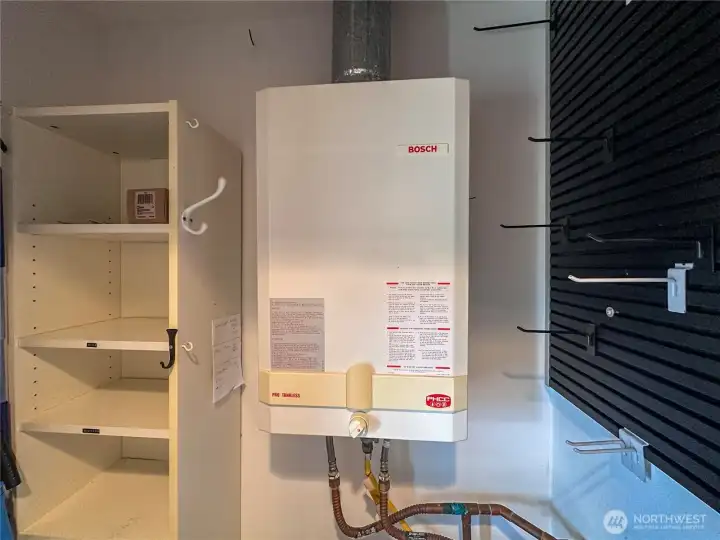 The tankless hot water heater is just one of several thoughtful upgrades to this home.