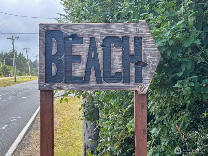 Community beach access just down the road!