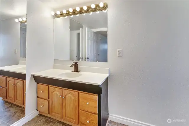 Single vanity in Primary Bedroom