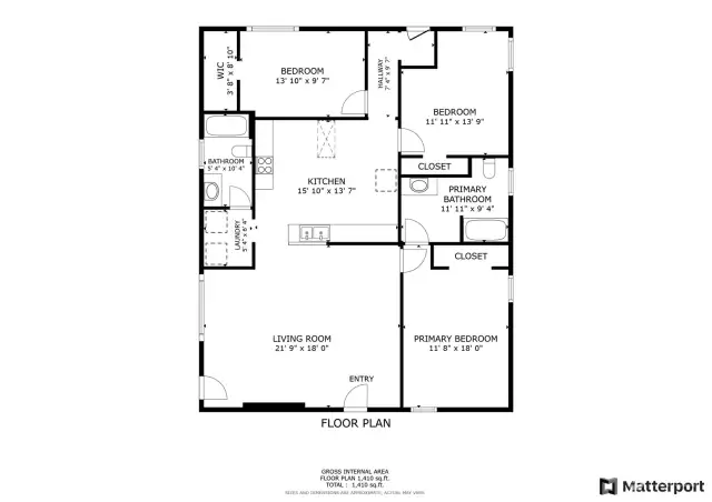 Nice floor plan with 2 wings of bedrooms separated by central kitchen and great room.