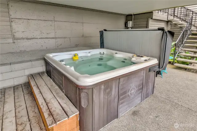 Hot Tub on Lower Level