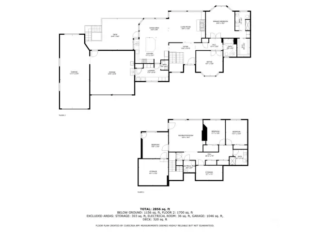 Floor Map Showing Both Main and Lower Level