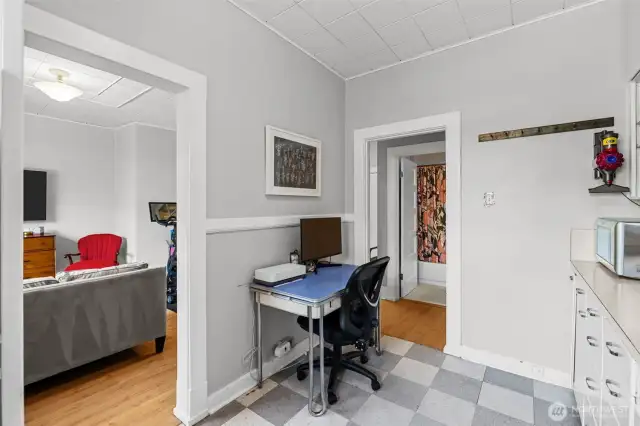 Just enough room for a table or desk