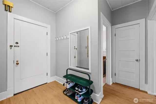 Wide entry and deep hall closet