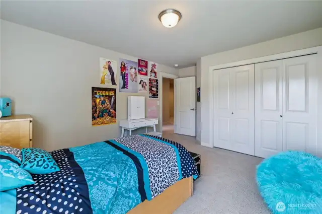 The third bedroom has an oversized step-in closet.