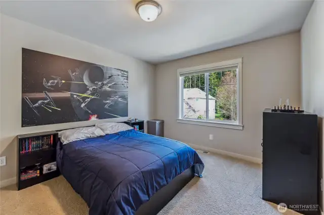 Fourth upstairs bedroom with a walk-in closet.
