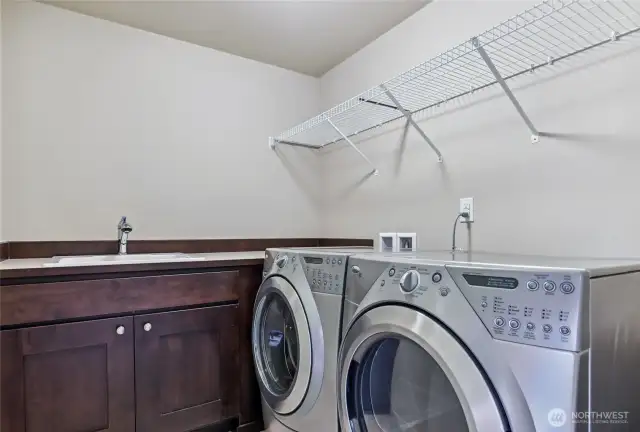 Convenient second floor laundry room.
