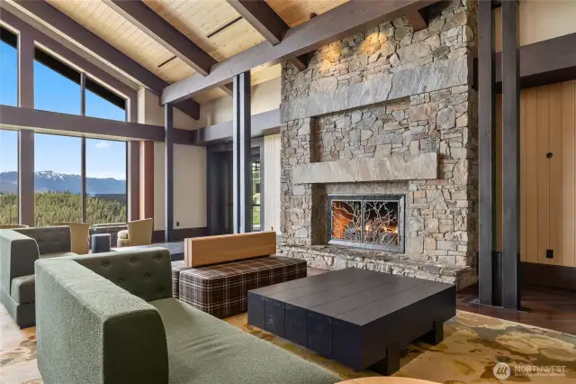 Grab a coffee, sit by the fire and plan your day at Suncadia.