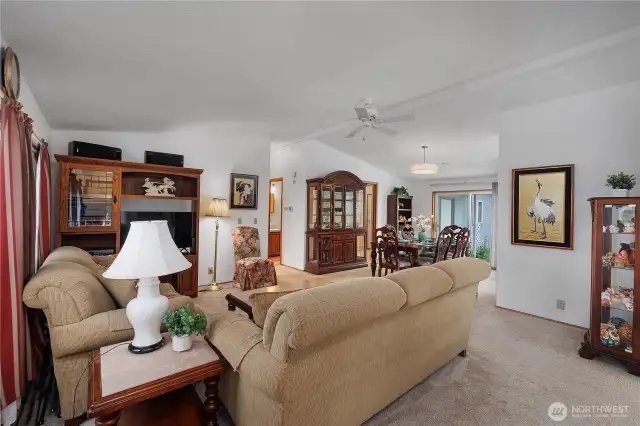 Nice flow from living to dining to kitchen