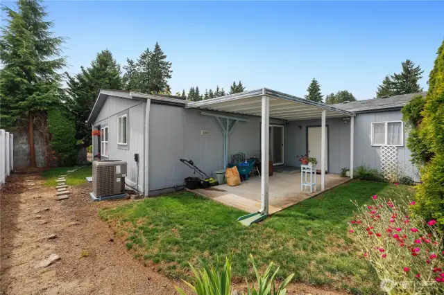Large backyard, which many units do not have in this development
