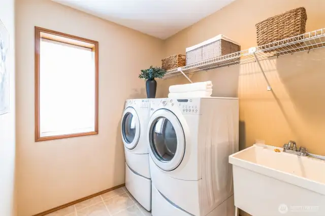 Dedicated Laundry Room on the lower level