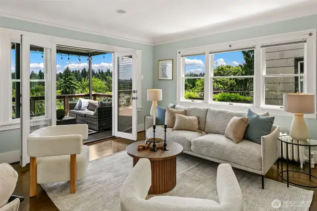 Views and privacy from this main floor perch.