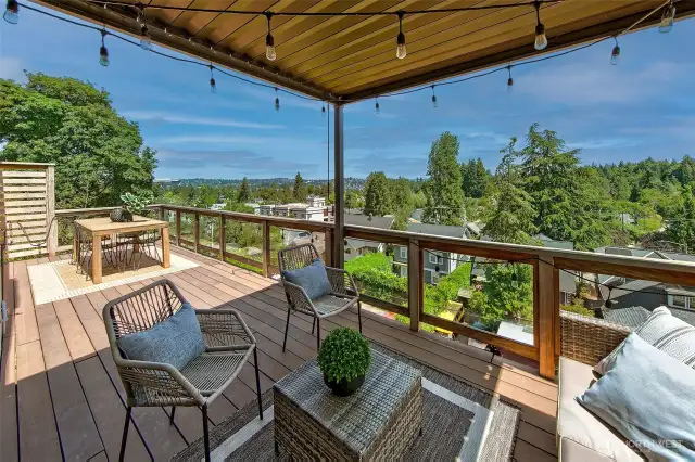 Excellent deck is huge and expansive to take in the views.