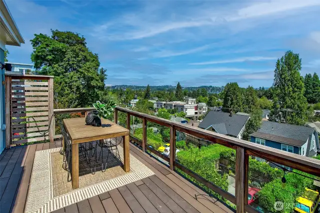 Excellent deck is huge and expansive to take in the views.