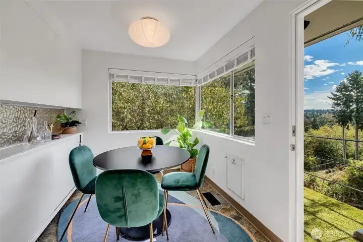 Eat in kitchen space.