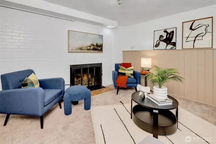 Cozy up to the fire.