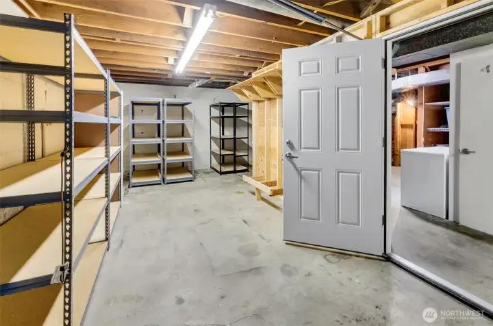 There is so much storage space in the basement. Potential for adding more finished square footage.