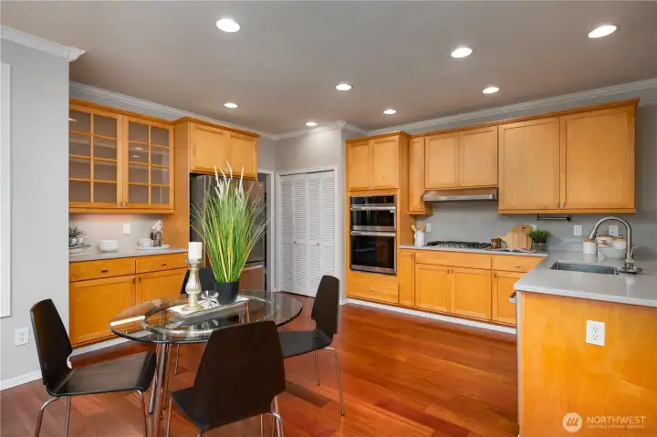 Enough room for casual dining within the kitchen space.