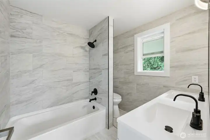 Newly updated primary bath.