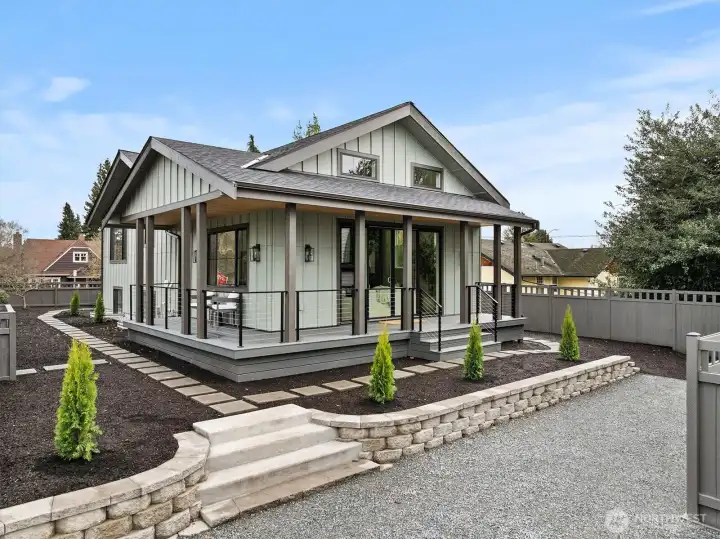 The wraparound deck is an entertainer's delight in the warmer months here in the PNW