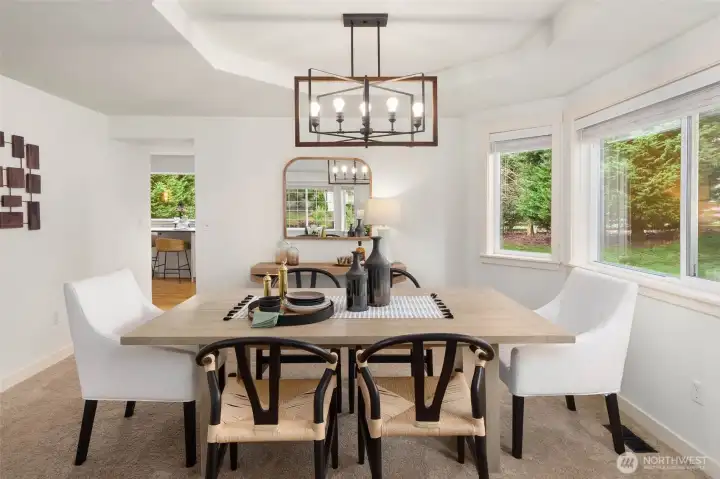 Dining and Living Area Off Kitchen