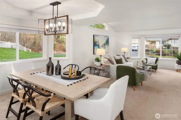 Dining and Living Area Off Kitchen