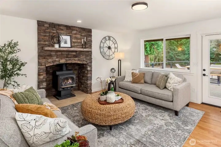 Wood Burning Fireplace