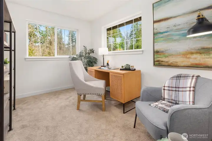 Bedroom 4. Closet taken out for previous built-in desk