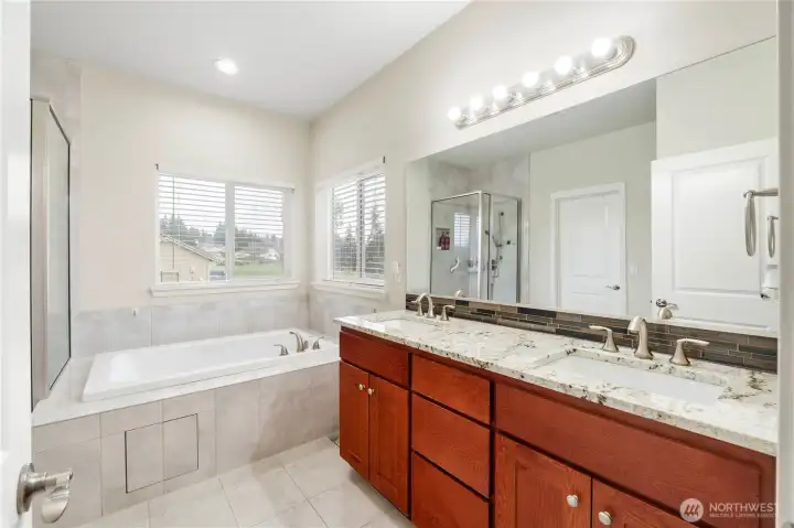 Granite counters and numeral colors.