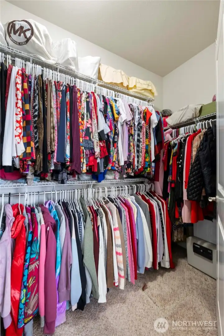 Large walk in closet in primary